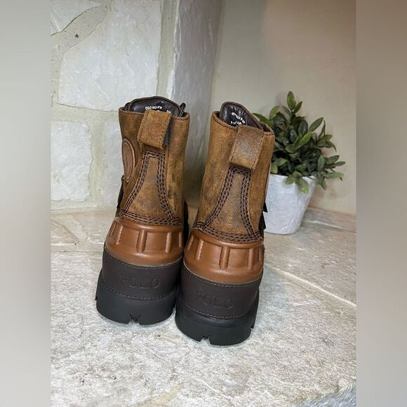 Polo Ralph Lauren Oslo High Waterproof Leather-Suede Boot 9.5 - Picture 5 of 10